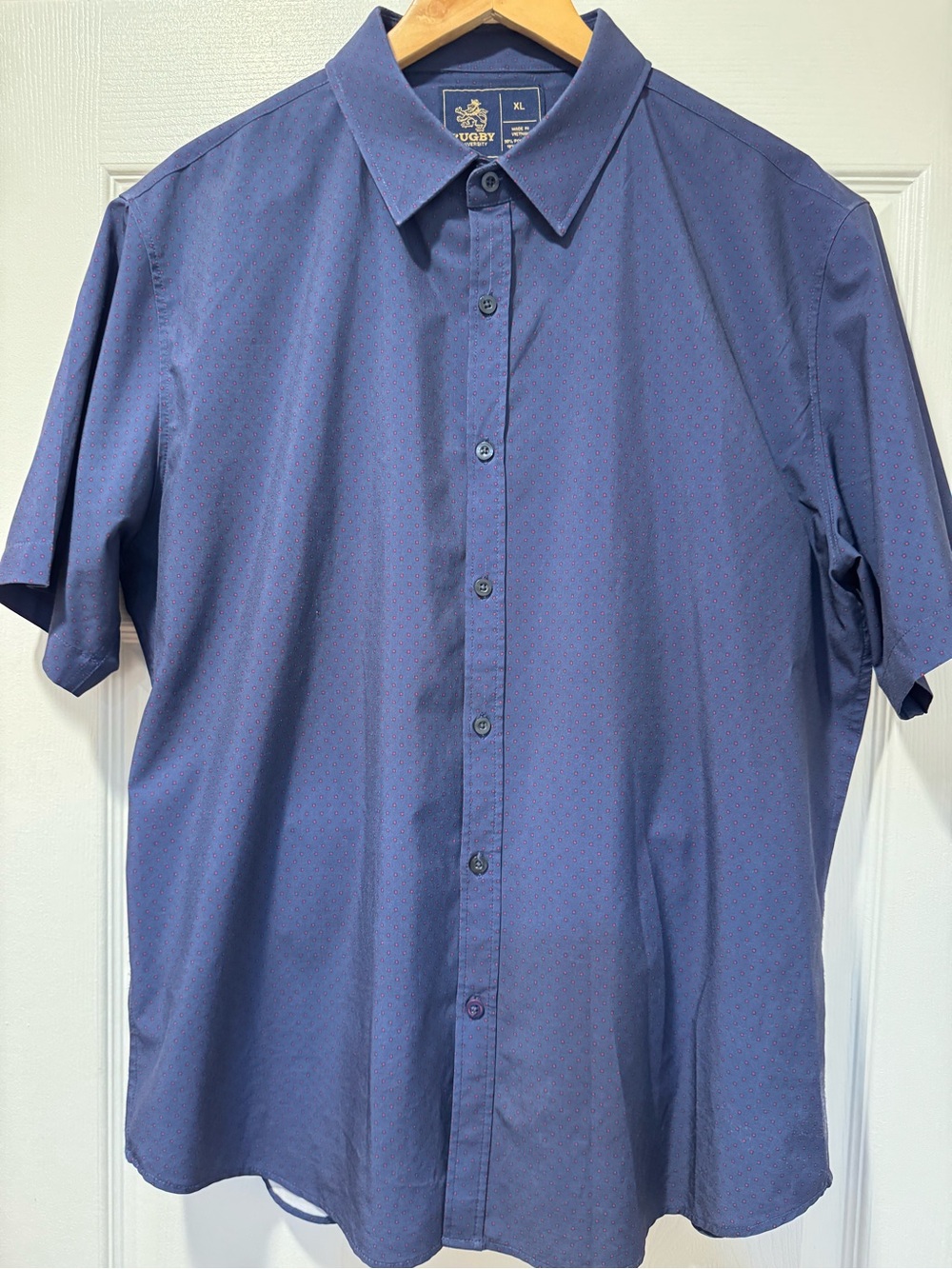 Men's Short-Sleeve Button-Down Shirt in Navy by Rugby